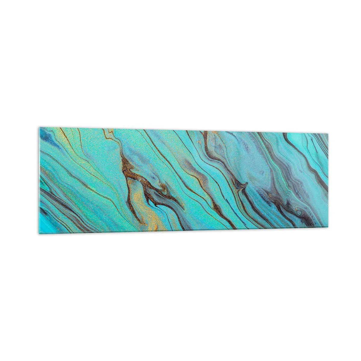 Obraz na skle - Tyrkysový příliv - 160x50 cm