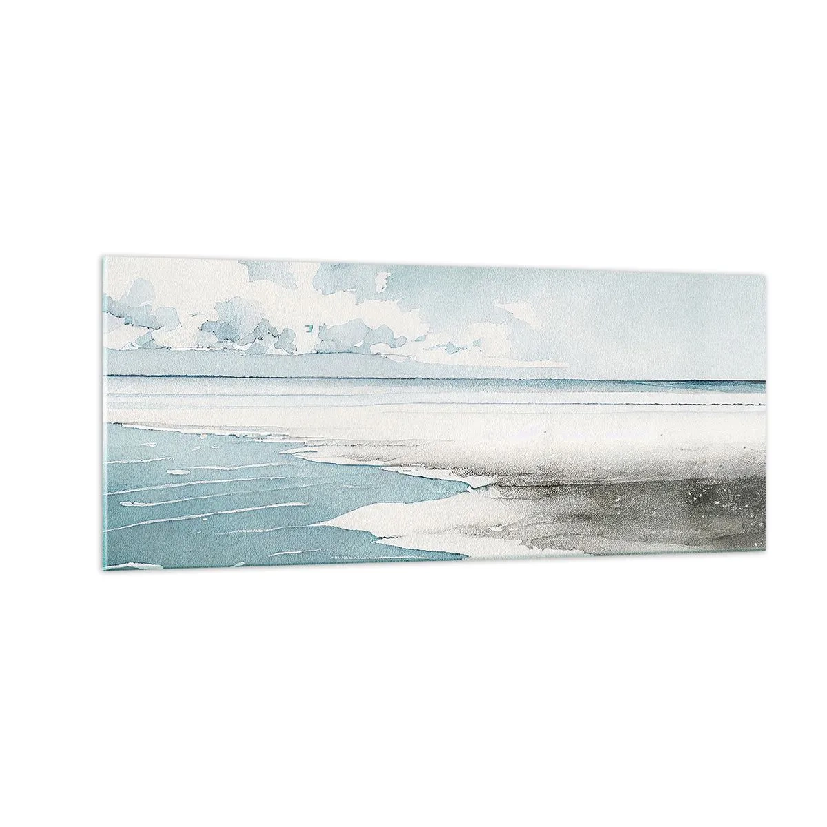 Obraz na skle - Jemný příliv - 100x40 cm