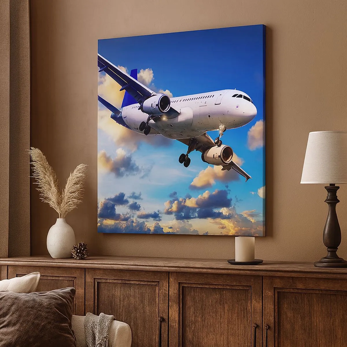 Obraz na plátně - Cestování v bílé a blankytné - 30x30 cm