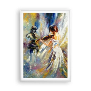 Plakát v bílém rámu - Oživení citem - 70x100 cm