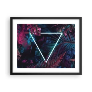 Plakát v černém rámu - Zahrada v disco stylu - 50x40 cm
