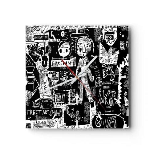 Nástěnné hodiny - Práva a radosti duševního mládí - 40x40 cm