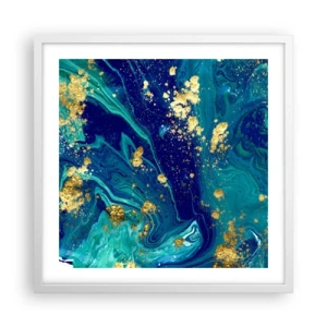 Plakát v bílém rámu - Plátky slunce  - 50x50 cm