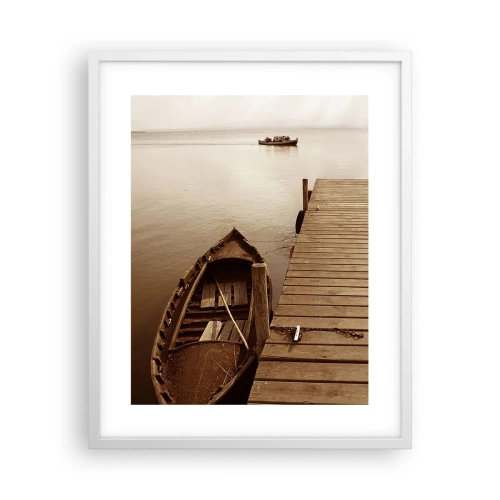 Plakát v bílém rámu - Velký klid - 40x50 cm