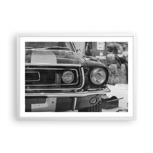 Plakát v bílém rámu - Divoká jízda - 70x50 cm