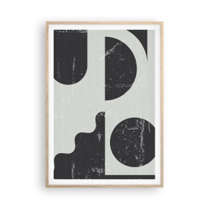 Plakát v rámu světlý dub - Kompozice nad a pod - 70x100 cm