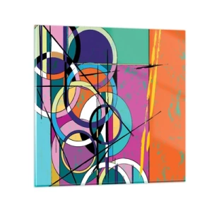 Obraz na skle - Kruh za kruhem - 70x70 cm