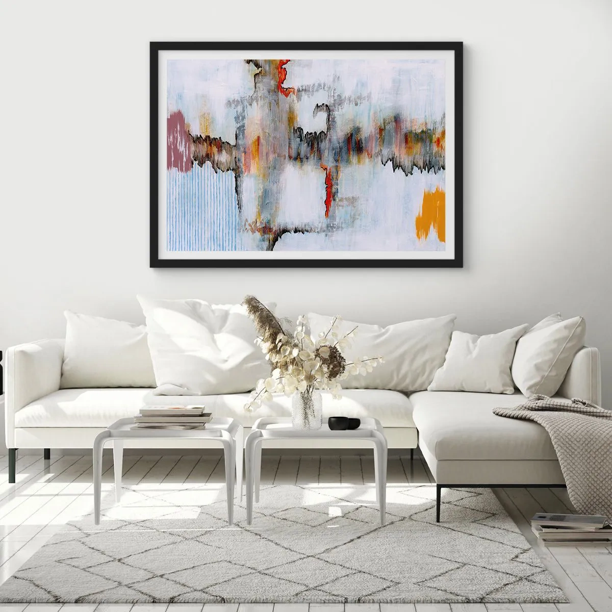 Plakát v černém rámu - Klackem po vodě - 70x50 cm