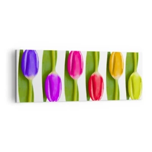 Obraz na plátně - Duhová kompozice - 140x50 cm