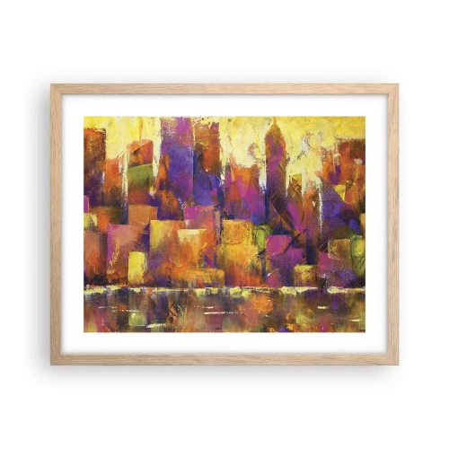 Plakát v rámu světlý dub - Metropolitní kompozice - 50x40 cm