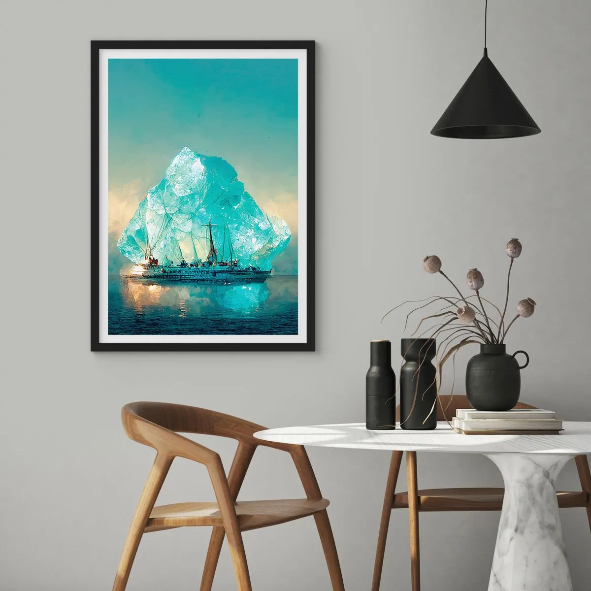Plakát v černém rámu - Arktický briliant - 50x70 cm