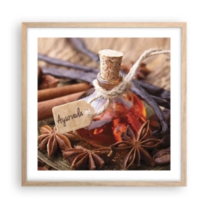 Plakát v rámu světlý dub - K jednotě těla a ducha - 50x50 cm