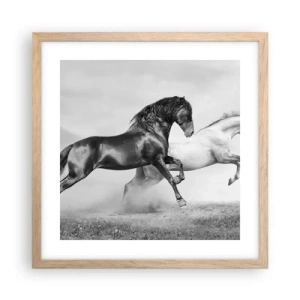 Plakát v rámu světlý dub - Andělé a démoni - 40x40 cm