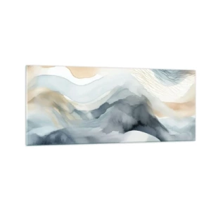 Obraz na skle - Abstrakce sněhu a mlhy - 100x40 cm
