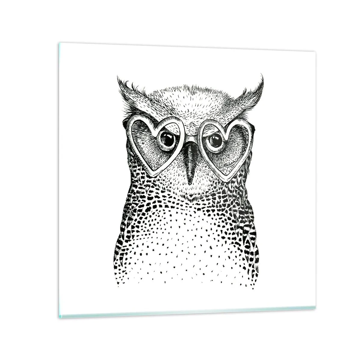 Obraz na skle - Moudře a s láskou - 50x50 cm