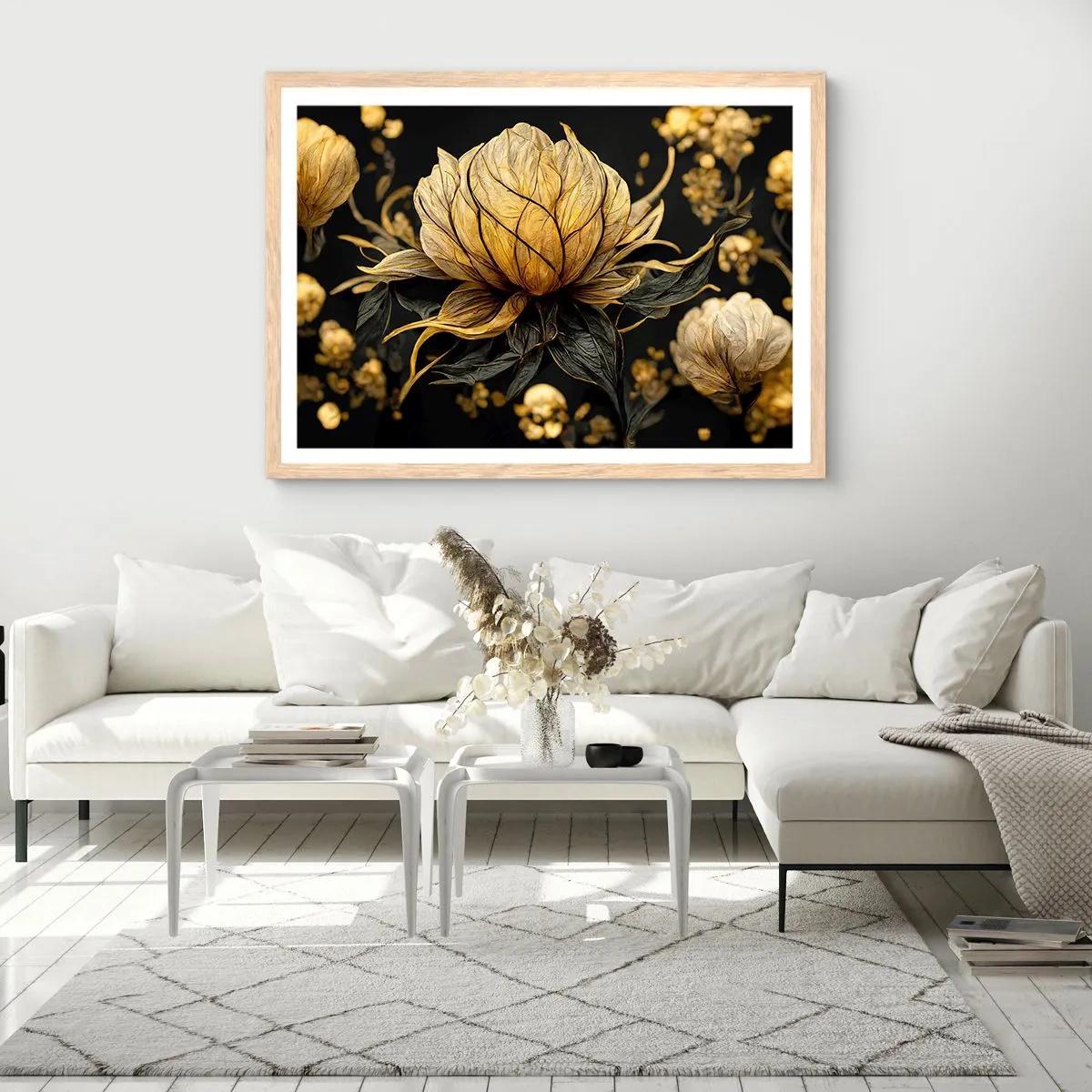 Plakát v rámu světlý dub - Jemná křehkost - 70x50 cm