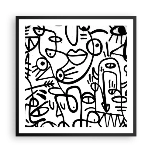 Plakát v černém rámu - Tváře a přeludy - 60x60 cm