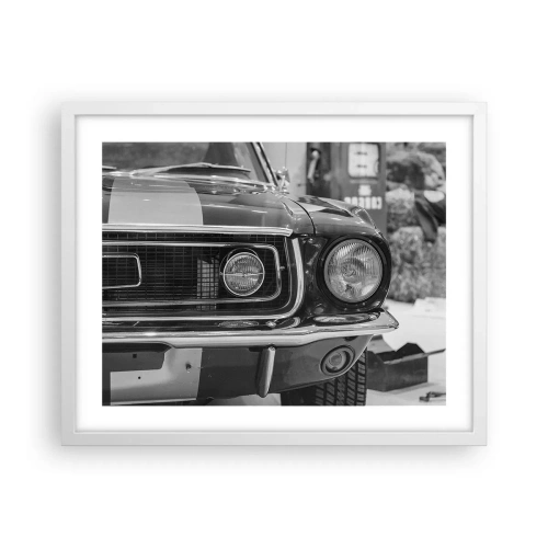 Plakát v bílém rámu - Divoká jízda - 50x40 cm