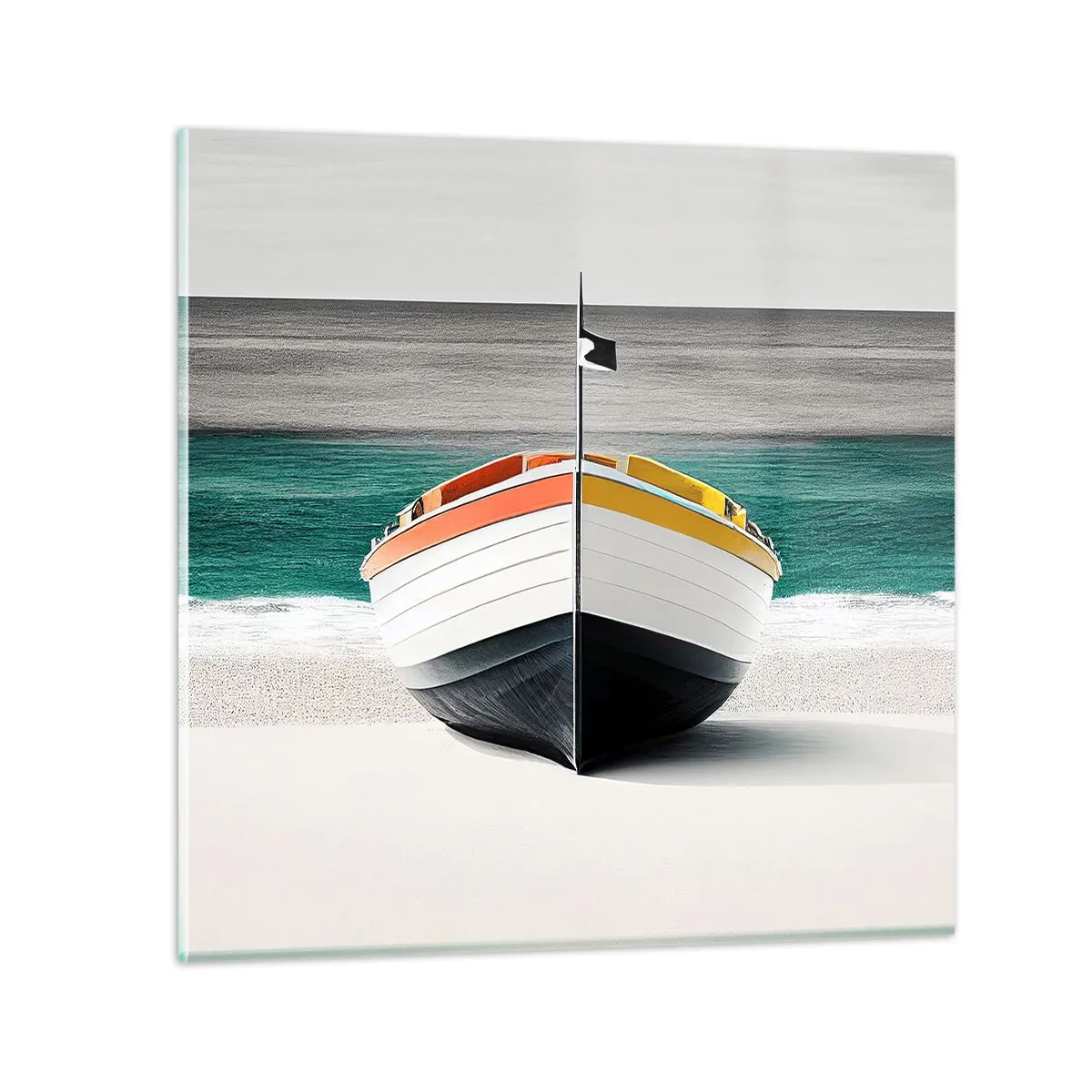 Obraz na skle - Na správném místě - 50x50 cm