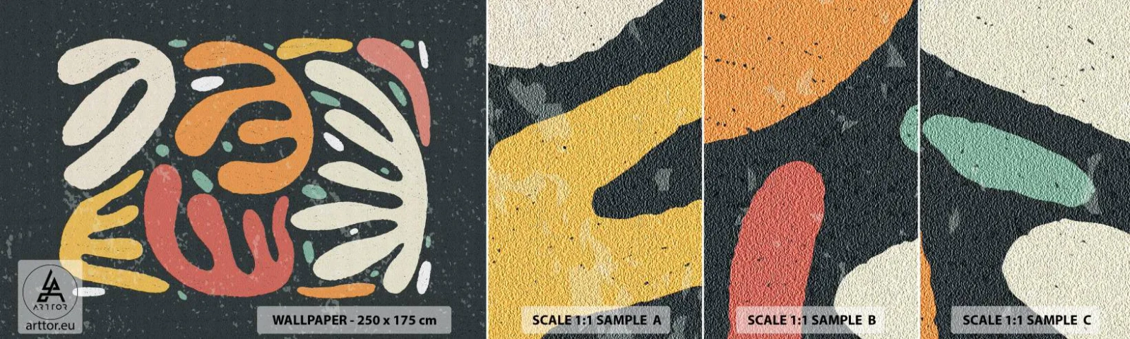 Vzor Fototapety Samolepicí Deluxe Sticker - Kompozice – hned tě chytím - Boho, Minimalismus, Letitý - 100x30 cm