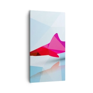 Obraz na plátně - Žralok v krystalickém prostoru - 55x100 cm