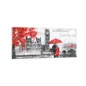 Obraz na skle - Zamilování do Londýna - 120x50 cm