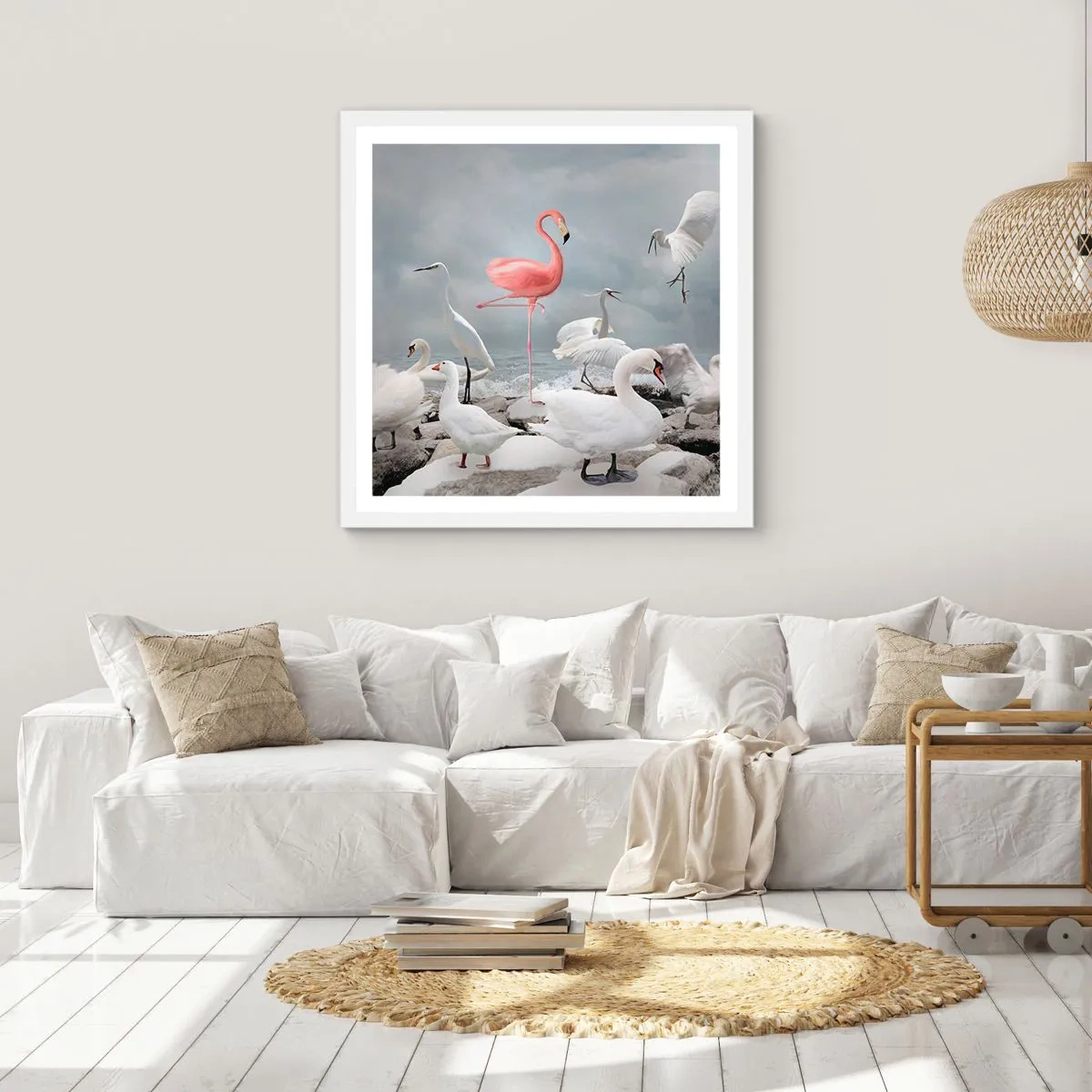 Plakát v bílém rámu - Kde jsem se tu vzal? - 60x60 cm