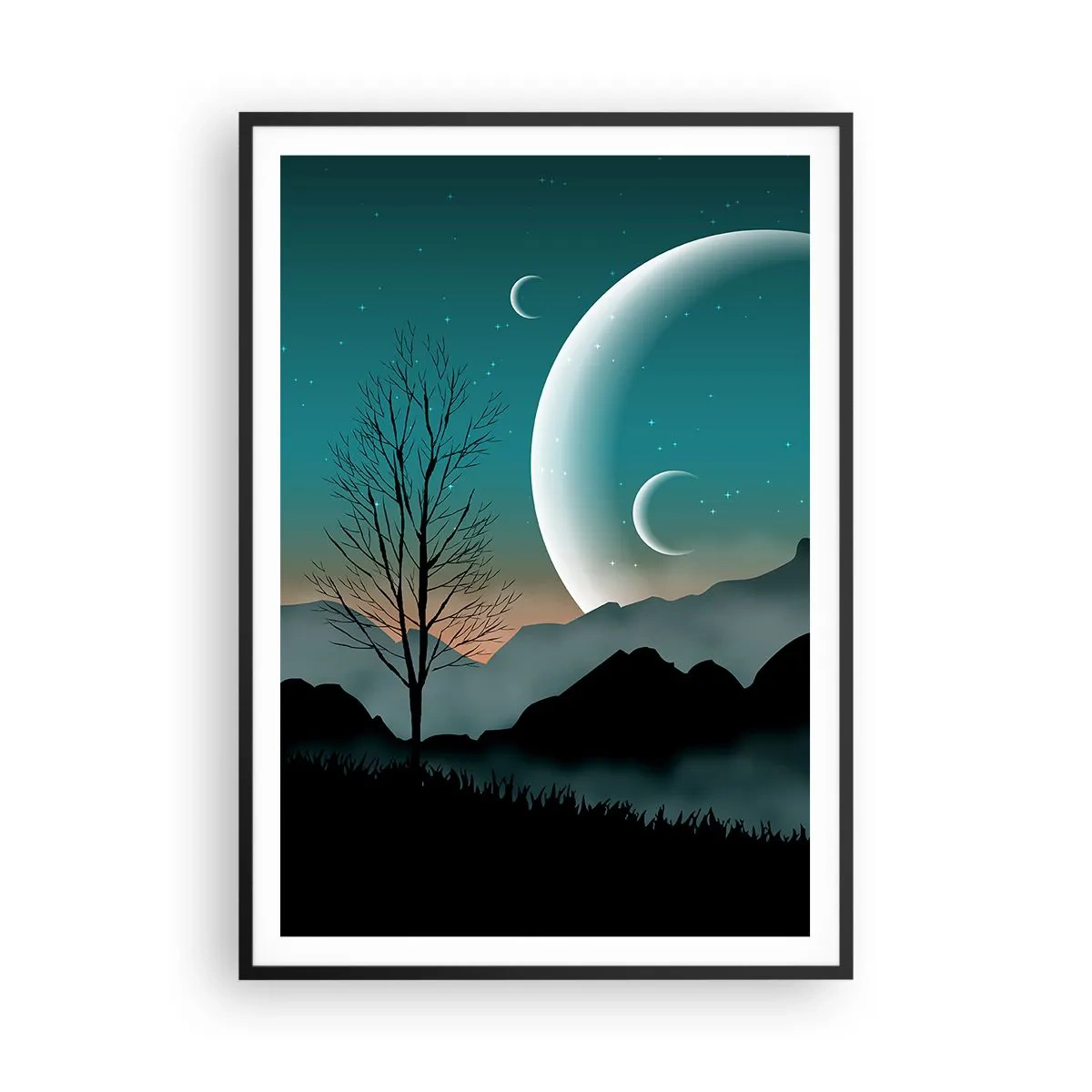 Plakát v černém rámu - Karneval hvězdné noci - 70x100 cm