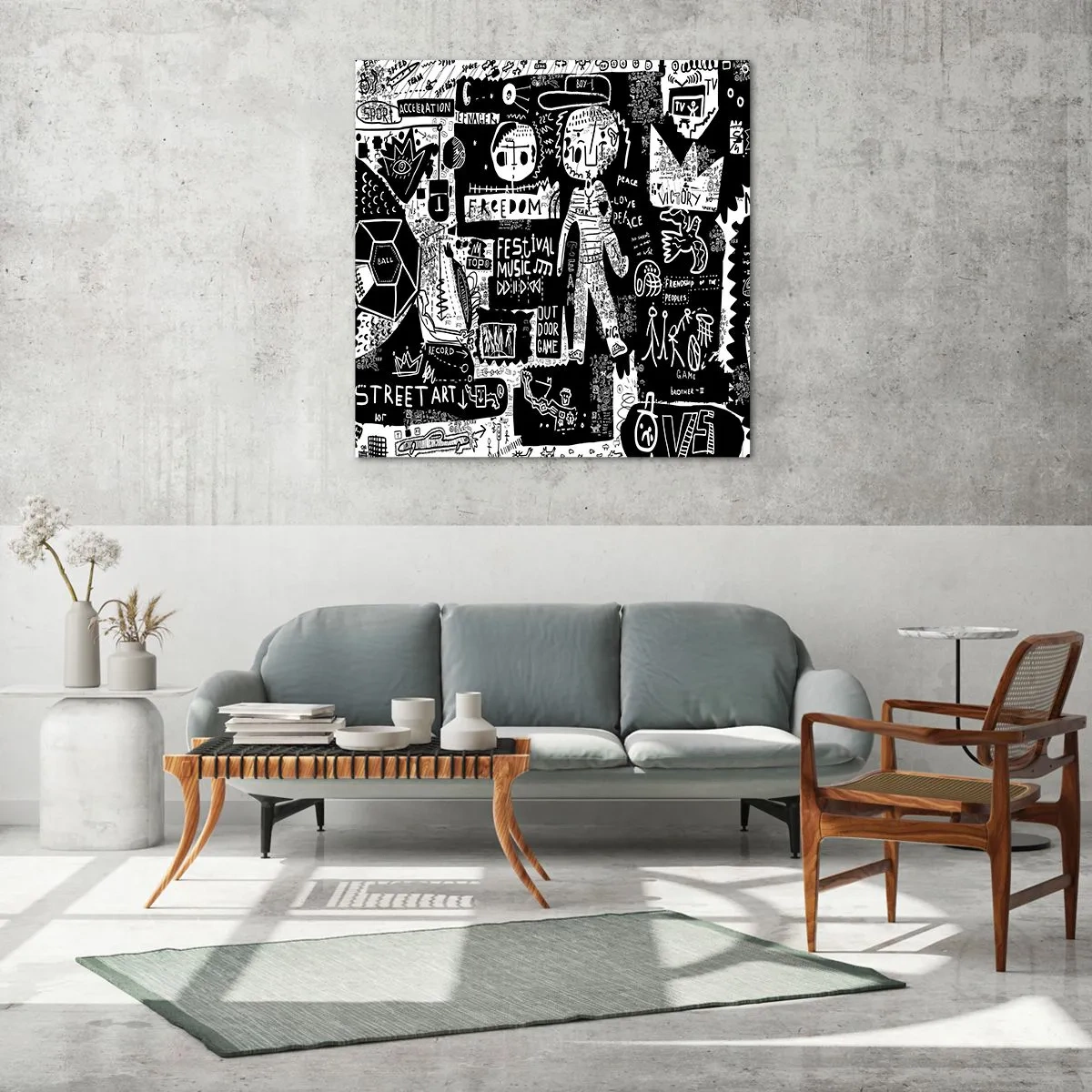 Obraz na skle - Práva a radosti duševního mládí - 60x60 cm