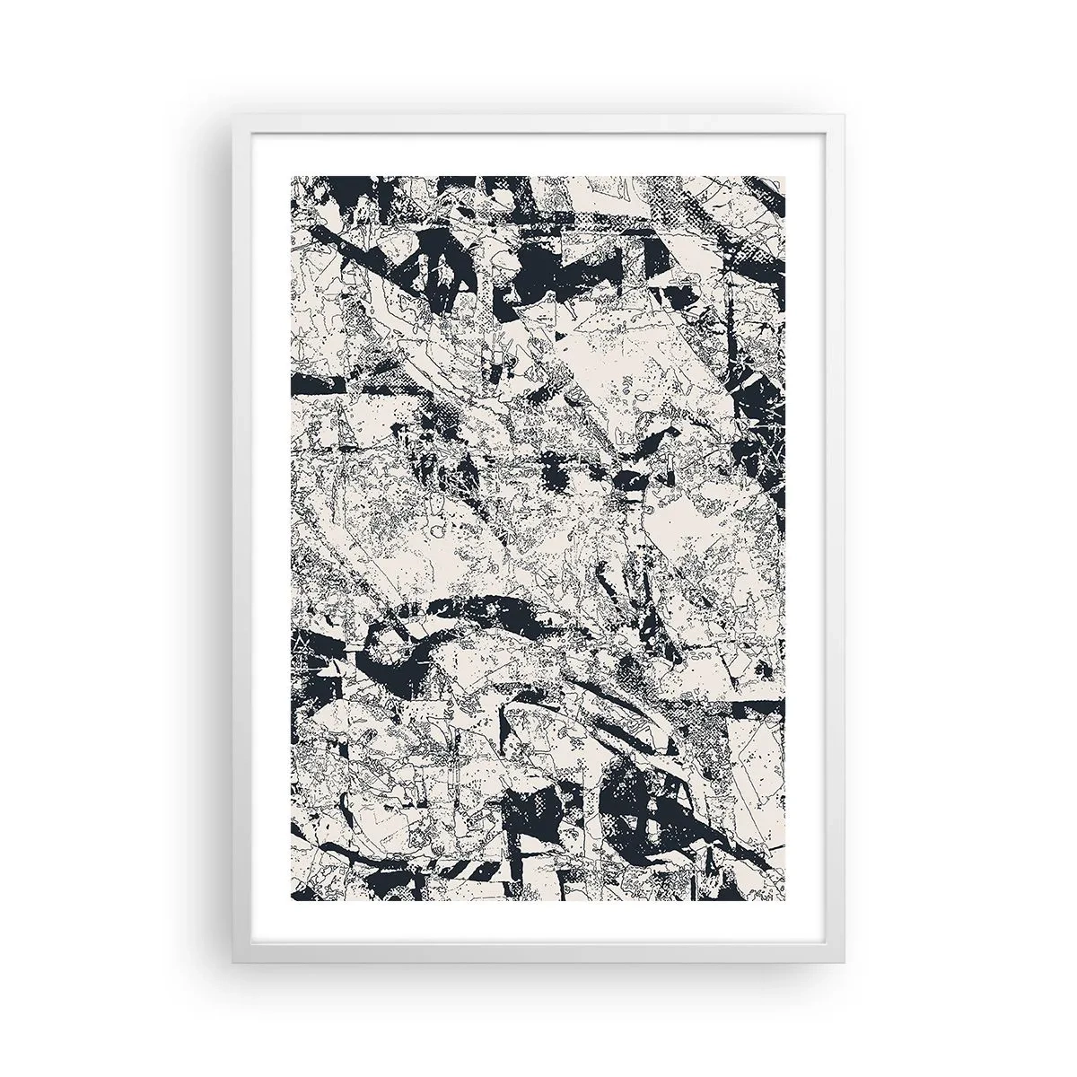 Plakát v bílém rámu - Prolínání protikladů - 50x70 cm