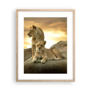 Plakát v rámu světlý dub - Královský majestát - 40x50 cm