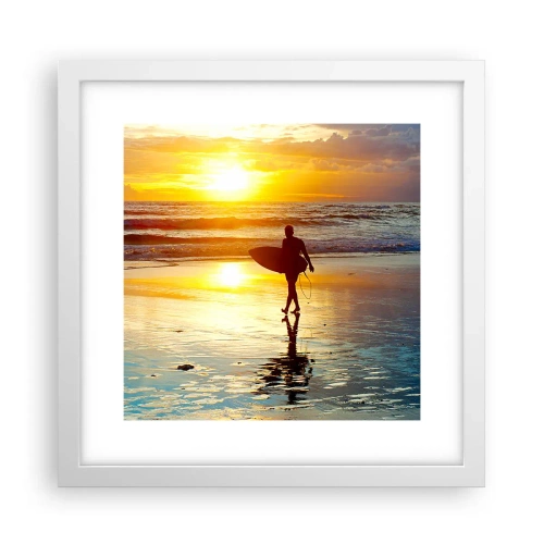 Plakát v bílém rámu - Návrat bojovníka - 30x30 cm