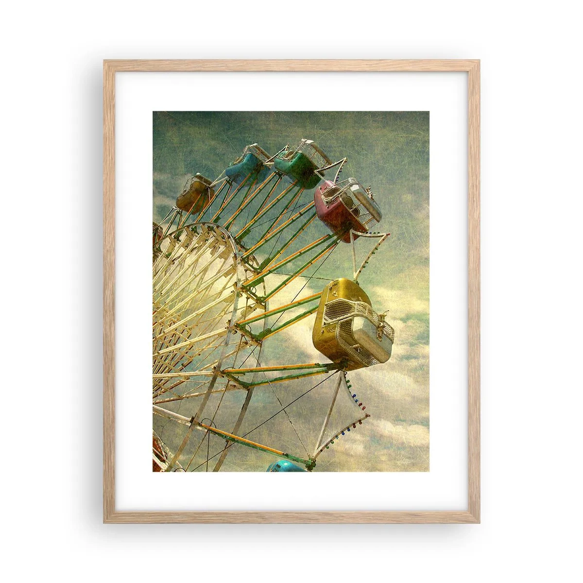 Plakát v rámu světlý dub - Bude, bude zábava… - 40x50 cm