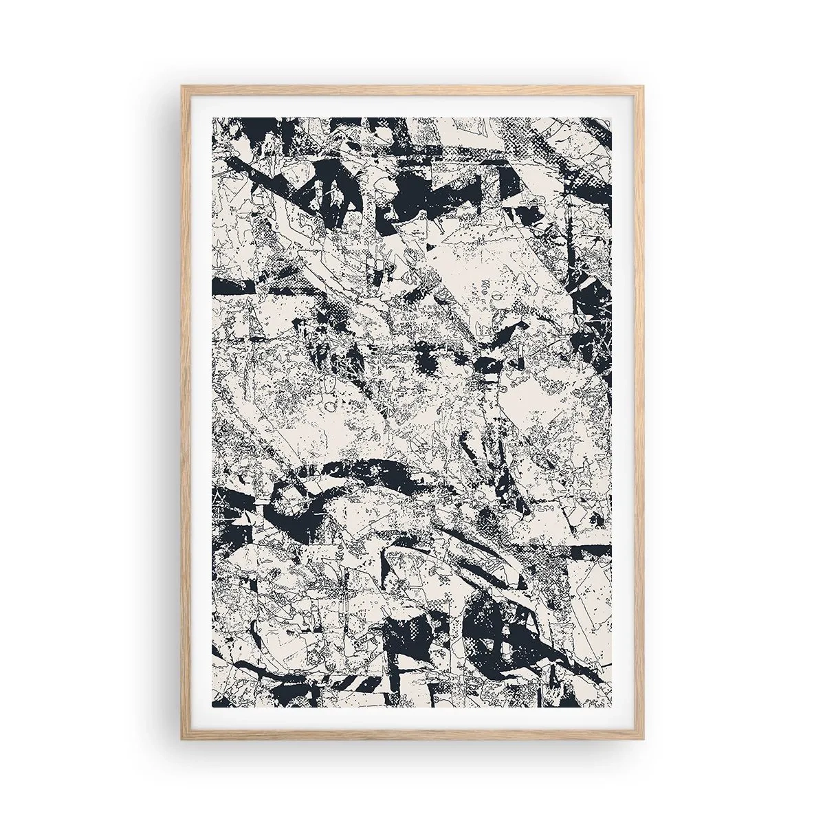 Plakát v rámu světlý dub - Prolínání protikladů - 70x100 cm