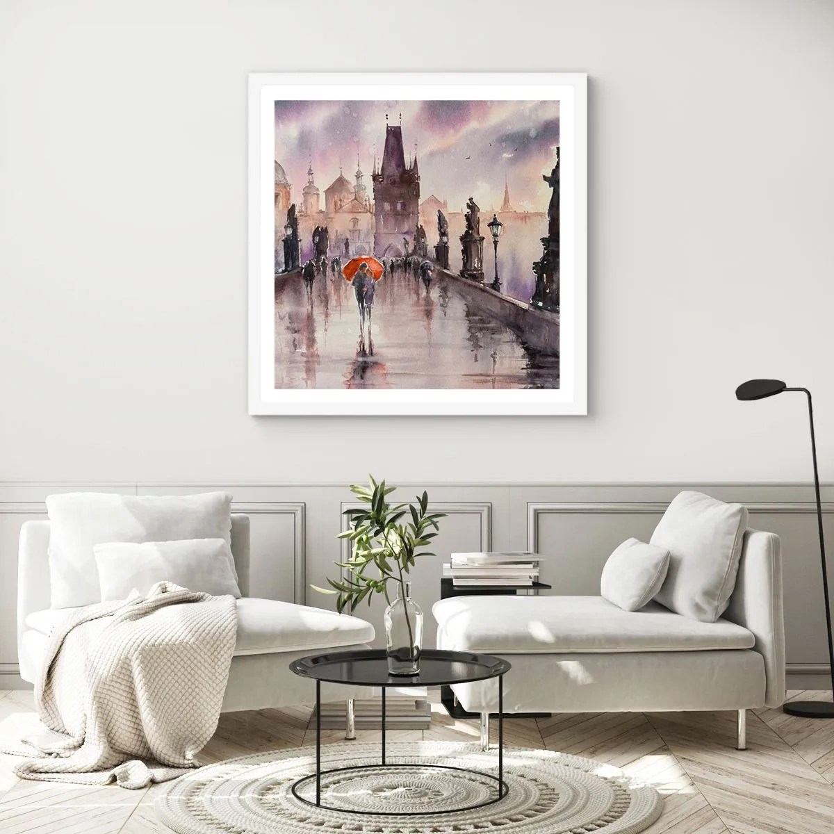 Plakát v bílém rámu - Lidé se nemění - 60x60 cm