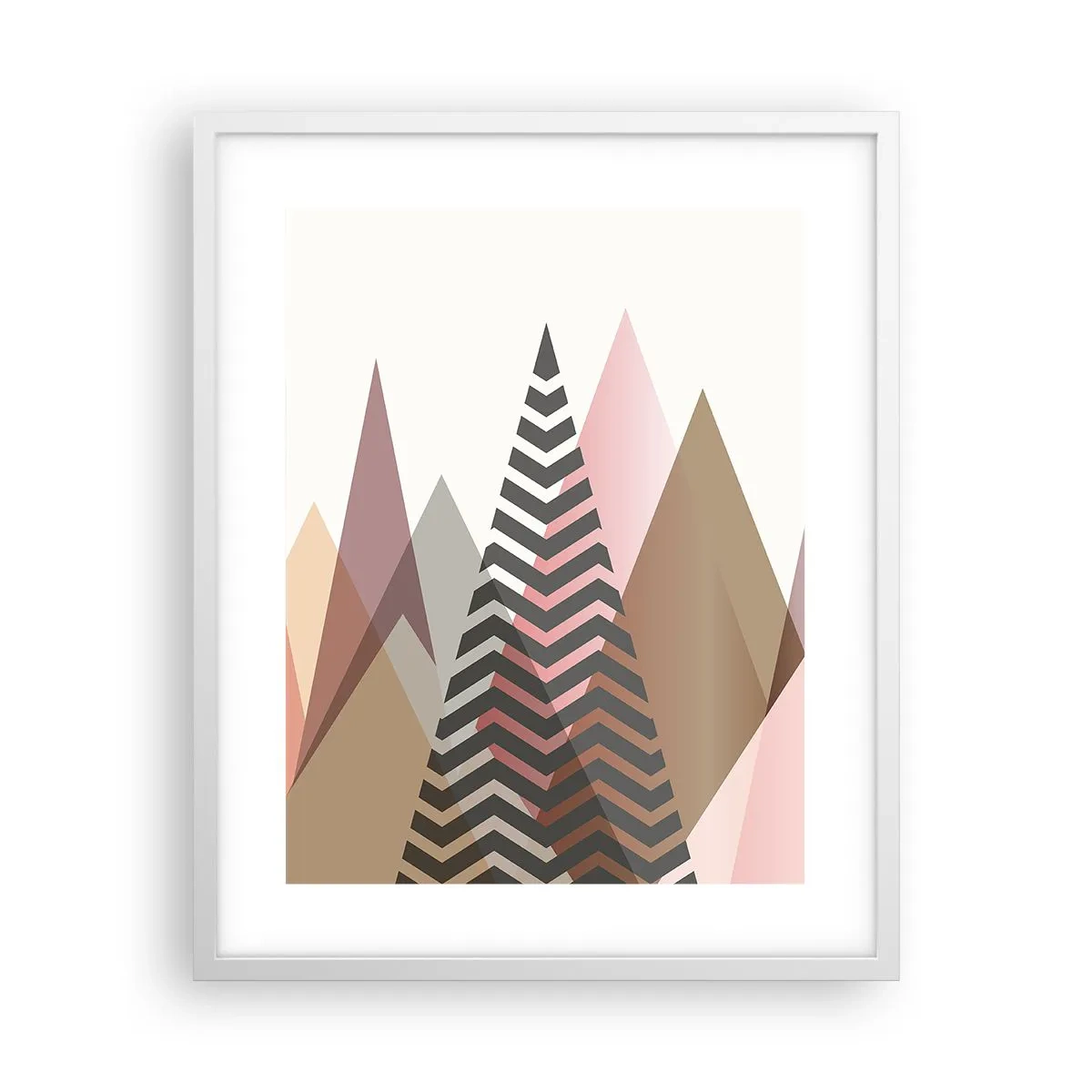 Plakát v bílém rámu - Pyramidální pohled - 40x50 cm