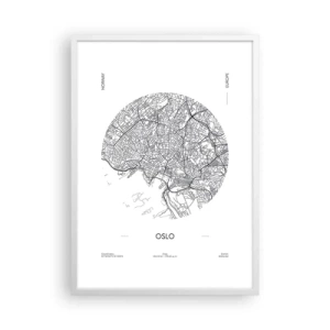 Plakát v bílém rámu - Anatomie Osla - 50x70 cm
