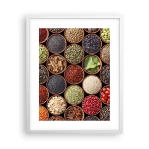 Plakát v bílém rámu - Všechny chutě světa - 40x50 cm