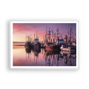 Plakát v bílém rámu - Před dalším dnem - 100x70 cm