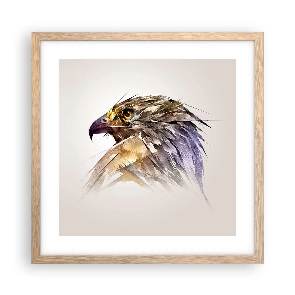 Plakát v rámu světlý dub - Portrét bojovníka - 40x40 cm