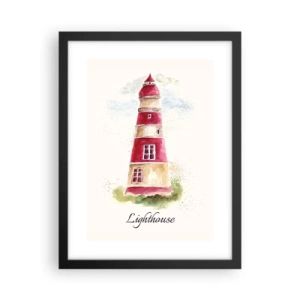 Plakát v černém rámu - Tady je vždy počasí - 30x40 cm