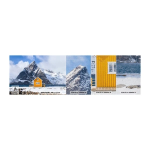 Vzor Fototapety Premium Canvas - Skandinávská dovolená - Zima, Alpy, hory - 100x30 cm