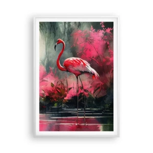 Plakát v bílém rámu - Hodiny přírodního kouzla - 70x100 cm