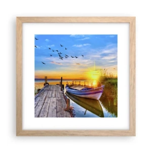 Plakát v rámu světlý dub - Na shledanou zítra - 30x30 cm