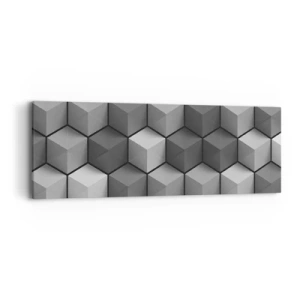 Obraz na plátně - Kubistické puzzle - 90x30 cm