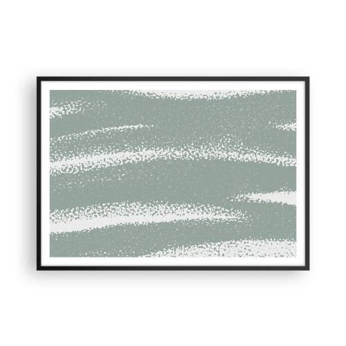 Plakát v černém rámu - Abstrakce v zimním stylu - 100x70 cm