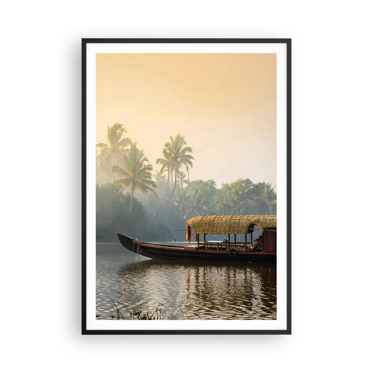 Plakát v černém rámu - Dům na řece - 70x100 cm