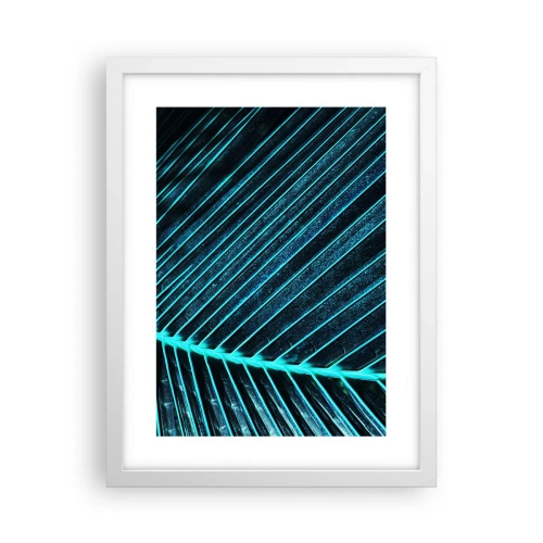 Plakát v bílém rámu - Textura zeleně - 30x40 cm