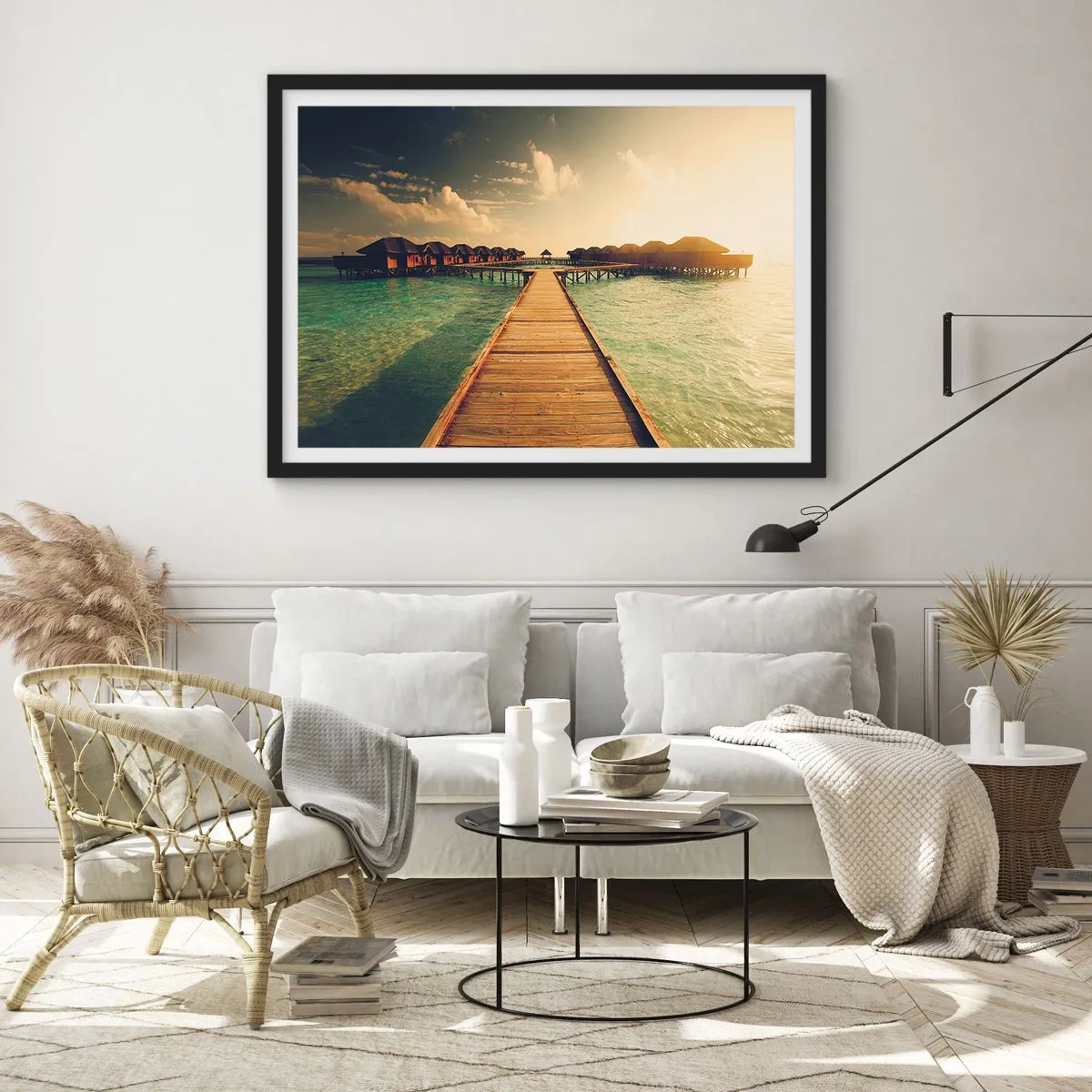 Plakát v černém rámu - Vřelé pozvání - 70x50 cm