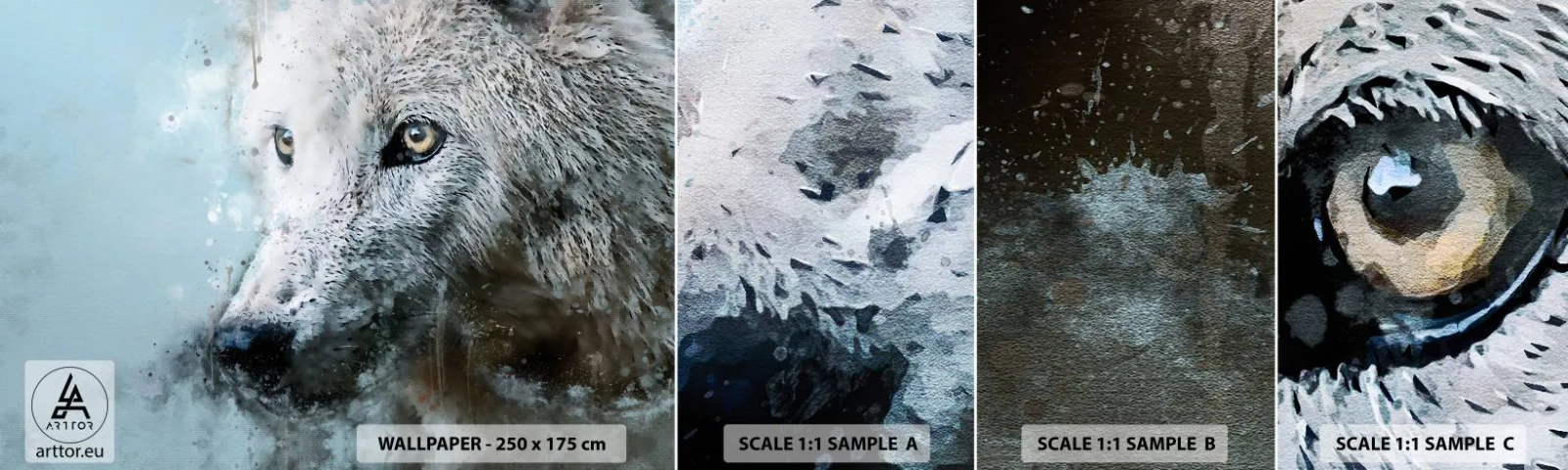 Fototapeta Vzorek Standard Eco - Seznamte se s vlčí duší - Zvířata, Vlk, Dravec - 100x30 cm